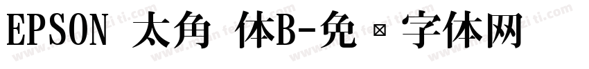 EPSON 太角 体B字体转换